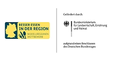 Logo: Bundesministerium Landwirtschaft, Ernährung und Heimat verbunden mit dem Logo Besser essen in der Region.