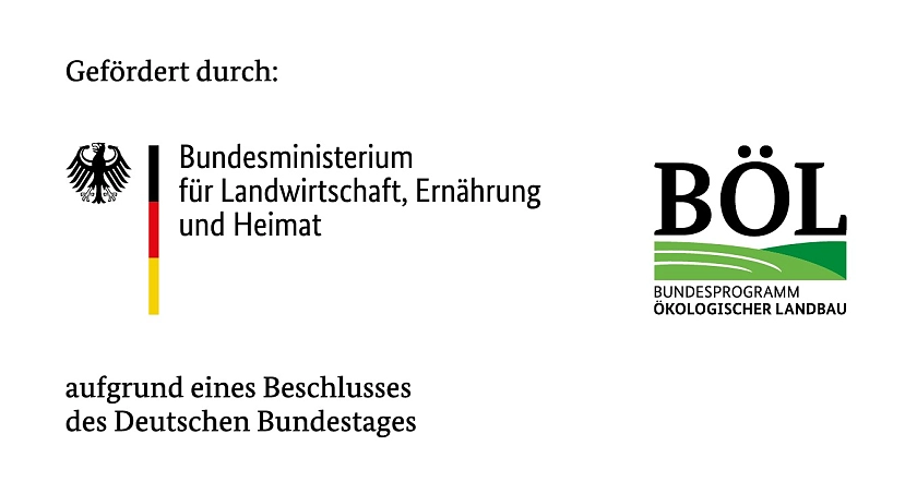 Logo: Gefördert durch das Bundesministerium für Landwirtschaft, Ernährung und Heimat aus dem Bundesprogramm ökologischer Landbau